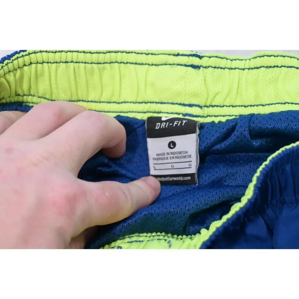 Nike Swim Trunks Water Shorts Blue Swim Wear‎ Lined Mens Size Large